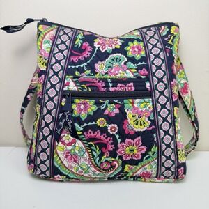VERA BRADLEY Quilted Crossbody Bag Petal Paisley Hipster Retired